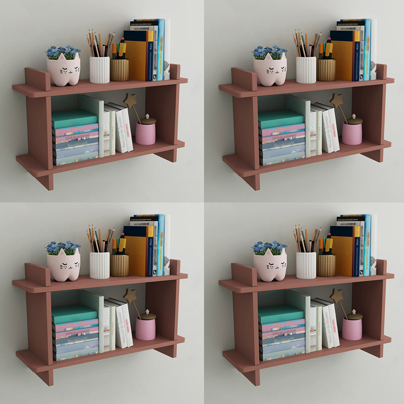 Closed Back Bookshelf Contemporary Style Wall Mounted Bookcase for Study Room and Office