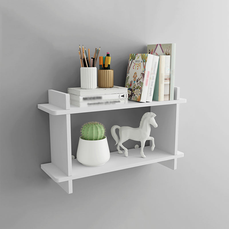 Closed Back Bookshelf Contemporary Style Wall Mounted Bookcase for Study Room and Office