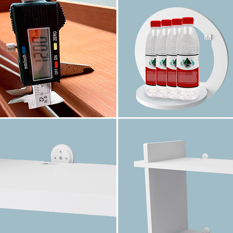 Closed Back Bookshelf Contemporary Style Wall Mounted Bookcase for Study Room and Office