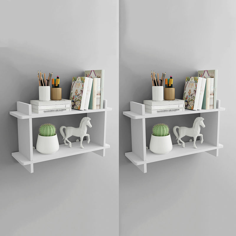 Closed Back Bookshelf Contemporary Style Wall Mounted Bookcase for Study Room and Office