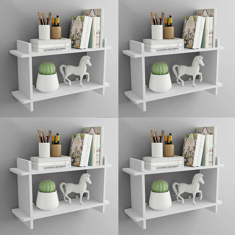 Closed Back Bookshelf Contemporary Style Wall Mounted Bookcase for Study Room and Office