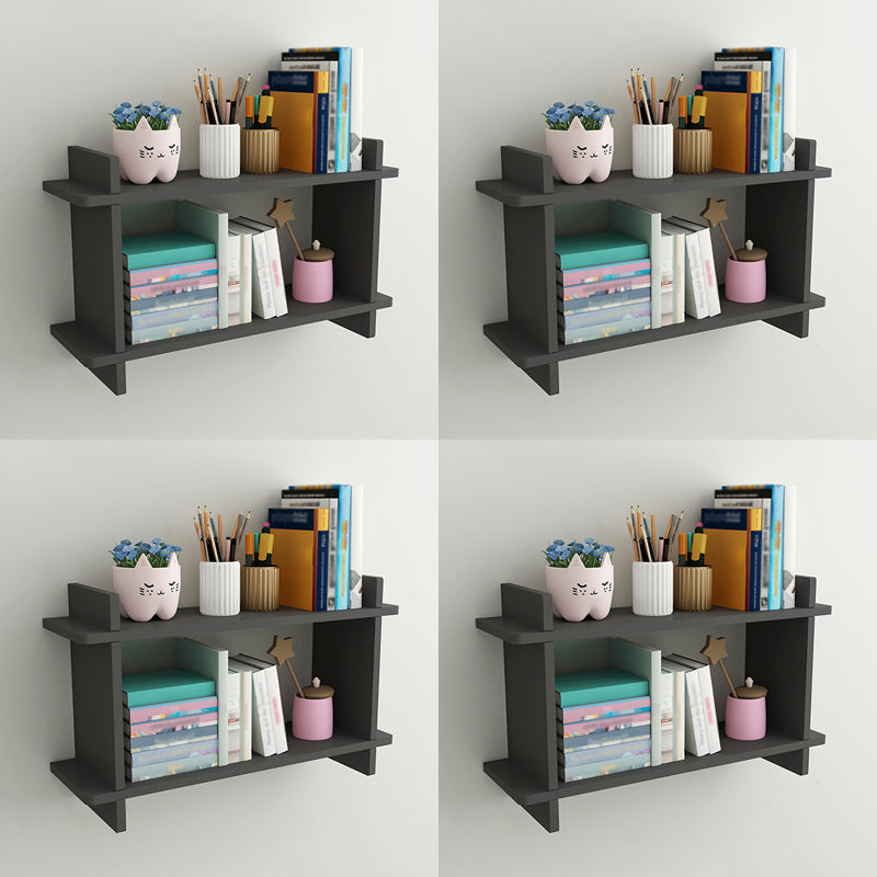 Closed Back Bookshelf Contemporary Style Wall Mounted Bookcase for Study Room and Office