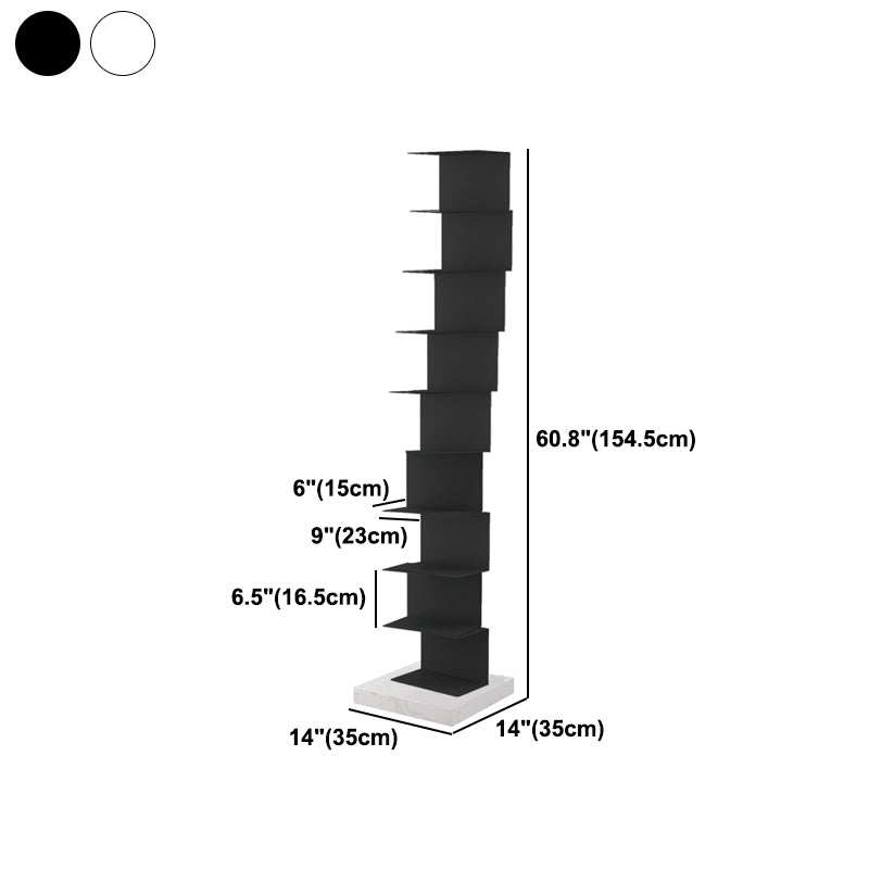Closed Back Bookcase Contemporary Style Invisible Bookshelf for Study Room and Office