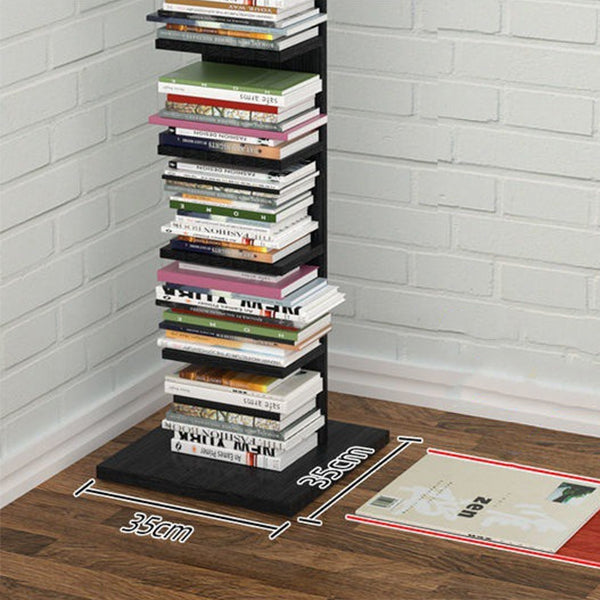 Closed Back Bookshelf Contemporary Style Invisible Bookcase for Study Room and Office