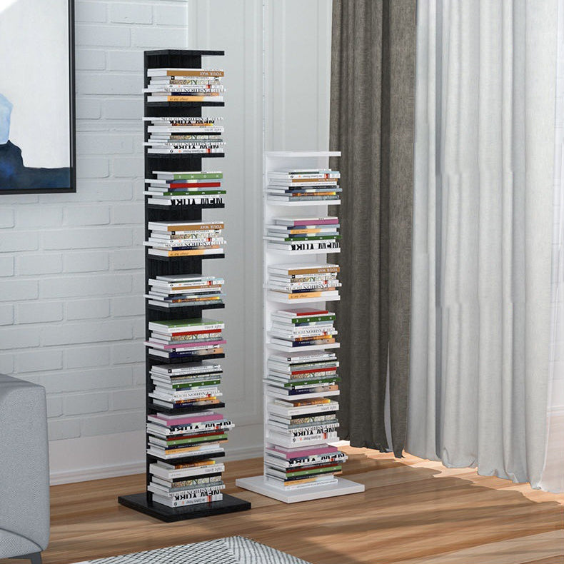 Closed Back Bookshelf Contemporary Style Invisible Bookcase for Study Room and Office