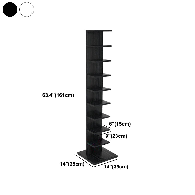 Closed Back Bookshelf Contemporary Style Invisible Bookcase for Study Room and Office
