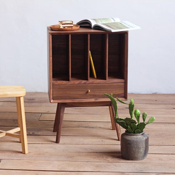 Contemporary Style Bookshelf Closed Back Bookcase for Office and Study Room