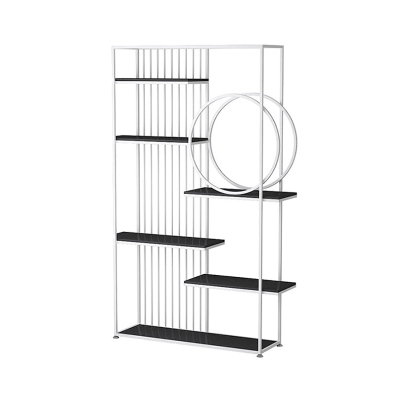 Glam Style Open Bookshelf Metal 6-shelf Bookcase for Home Office
