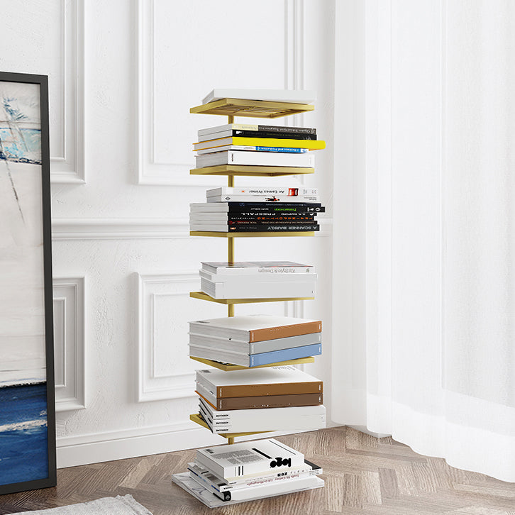 Contemporary Style Bookshelf Invisible Open Back Bookcase for Home and Office