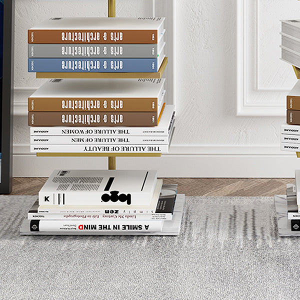 Contemporary Style Bookshelf Invisible Open Back Bookcase for Home and Office