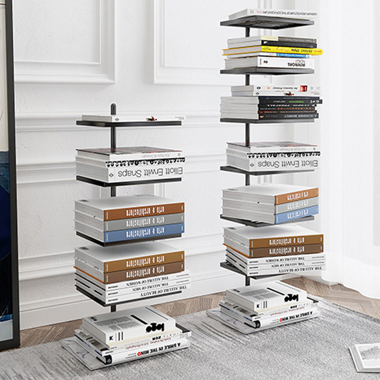 Contemporary Style Bookshelf Invisible Open Back Bookcase for Home and Office