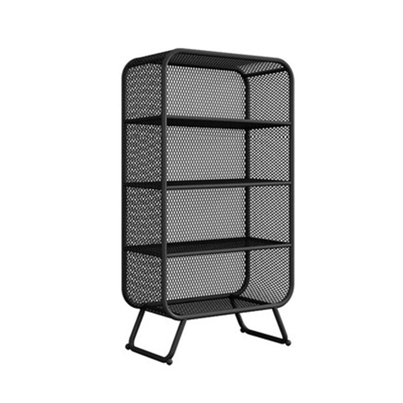 Glam Style Bookshelf Metal Closed Back Shelf Bookcase for Home Use