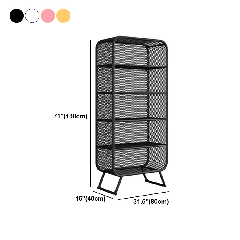 Glam Style Bookshelf Metal Closed Back Shelf Bookcase for Home Use