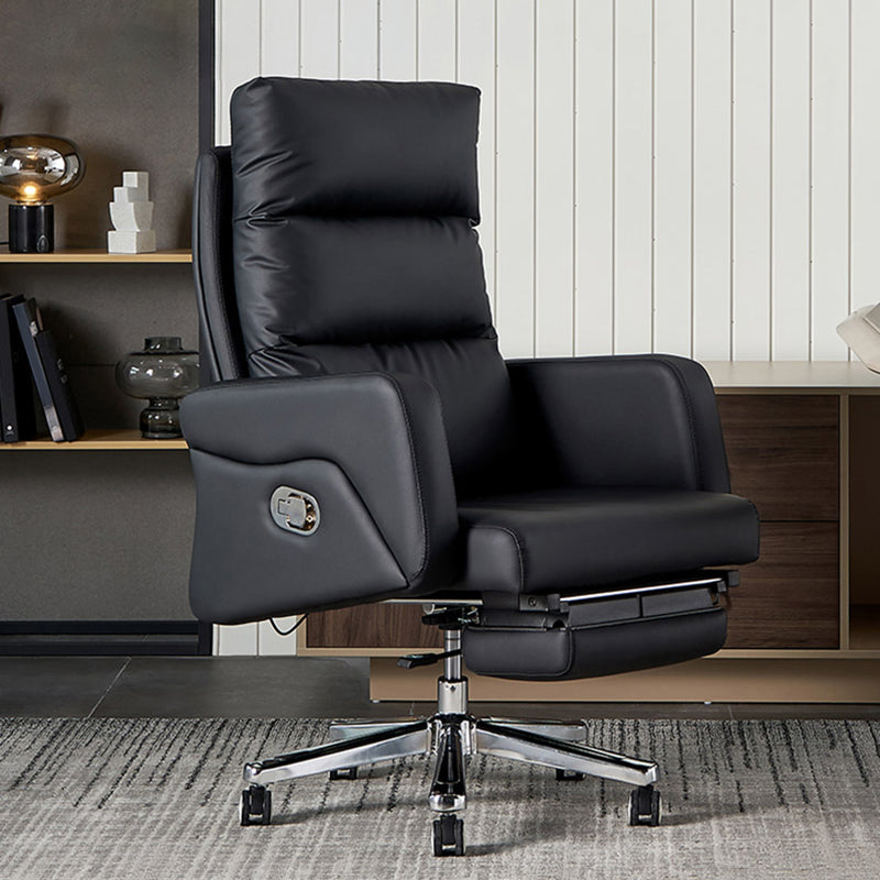 High Back Executive Ergonomic Chair Footrest Fixed Arms Managers Chair