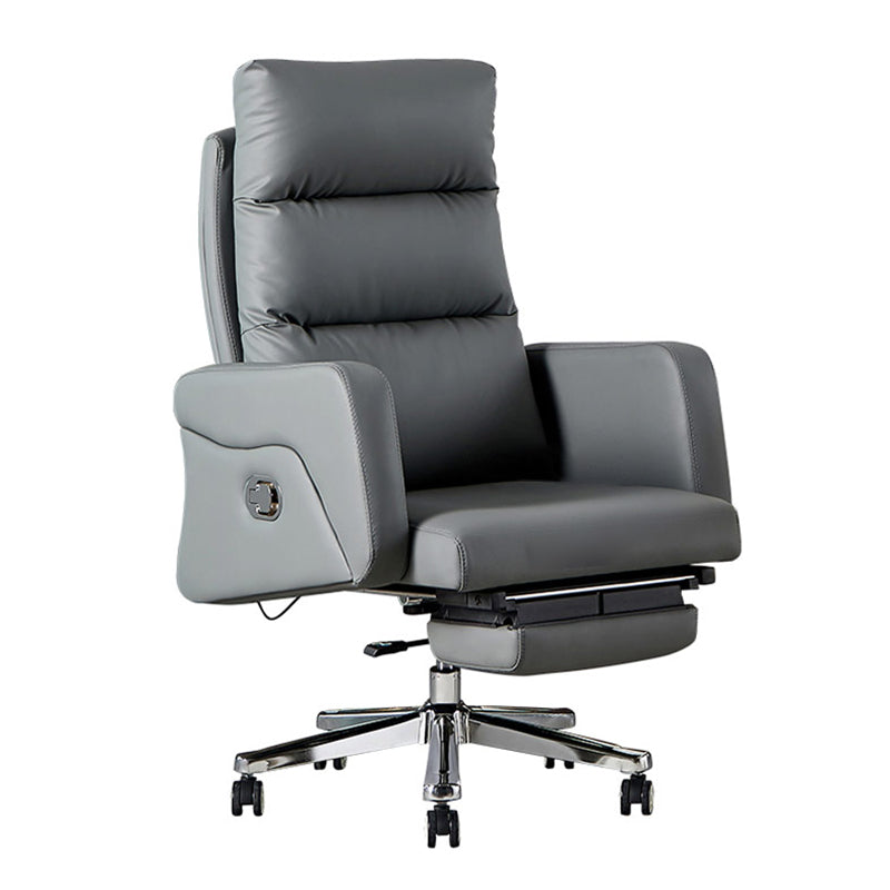 High Back Executive Ergonomic Chair Footrest Fixed Arms Managers Chair