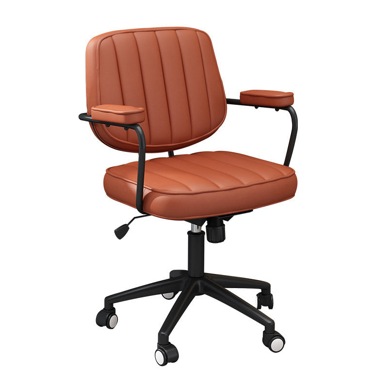 Faux Leather Task Chair Modern Adjustable Tilt Mechanism Office Chair