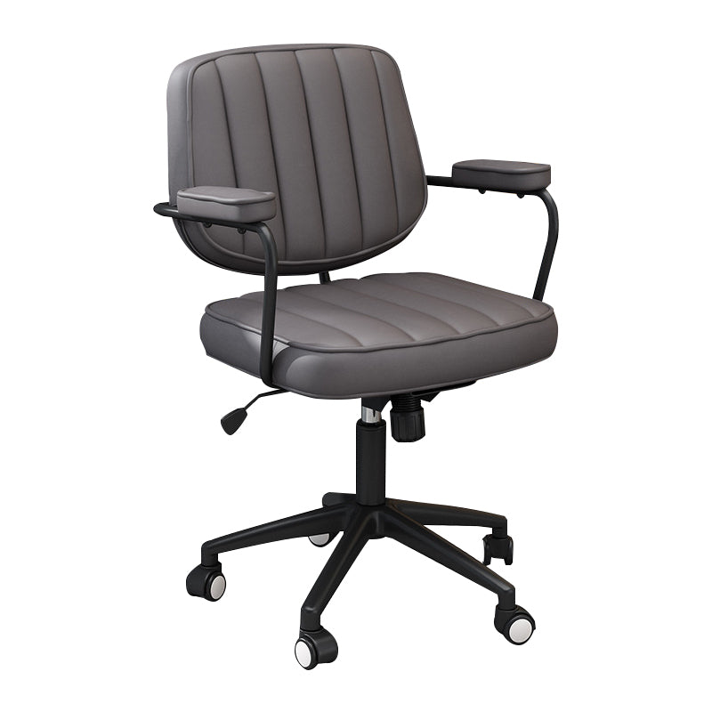 Faux Leather Task Chair Modern Adjustable Tilt Mechanism Office Chair