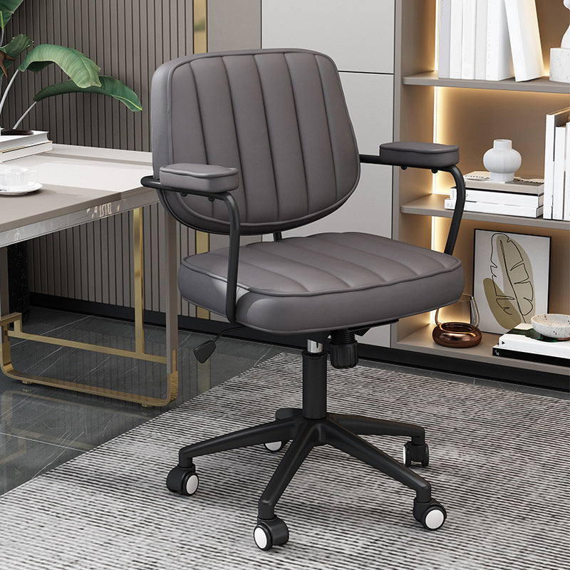 Faux Leather Task Chair Modern Adjustable Tilt Mechanism Office Chair