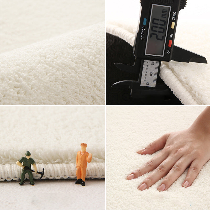 Orangefarbener nordischer Teppich aus Polyester in Kontrastfarbe, waschbarer Teppich für die Inneneinrichtung