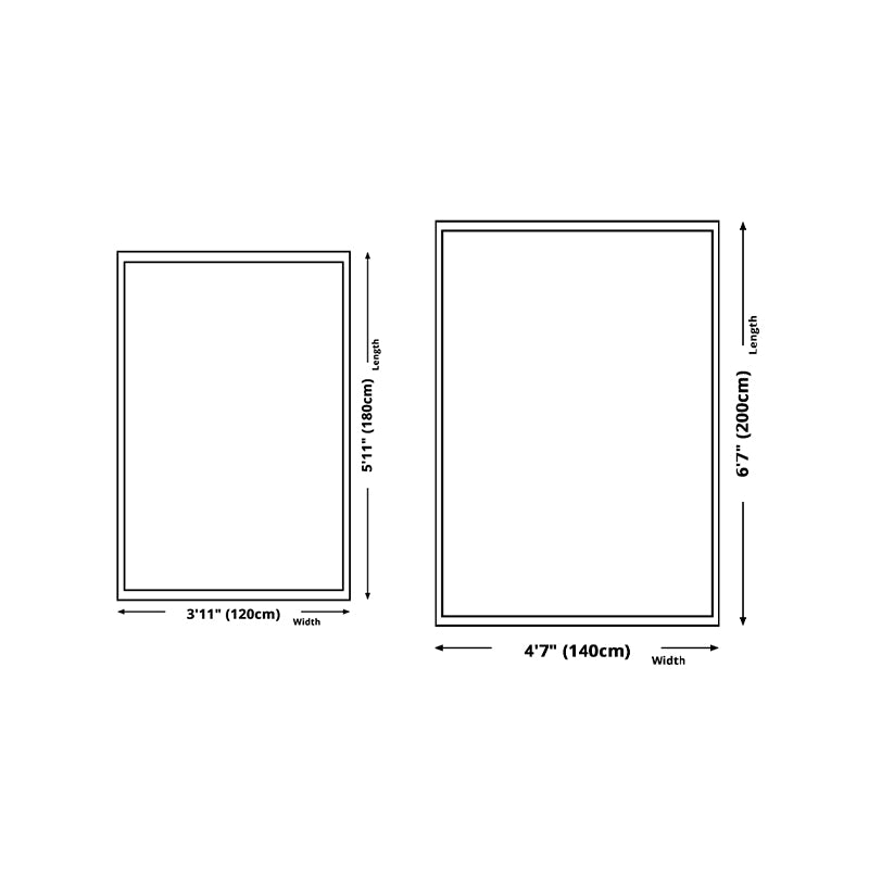 Light Grey Modern Rug Polyester Abstract Print Rug Non-Slip Backing Rug for Living Room