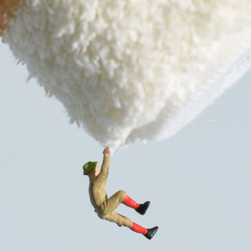 Apricot Color Lump Rug Polyester Simple Rug Stain Resistant Rug for Living Room