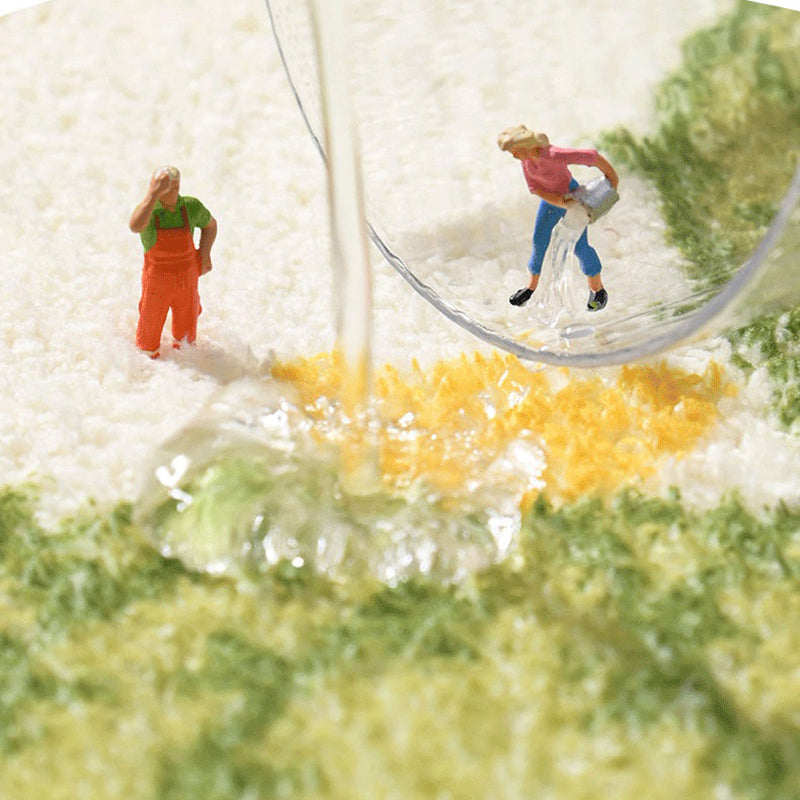 Apricot Color Lump Rug Polyester Simple Rug Stain Resistant Rug for Living Room