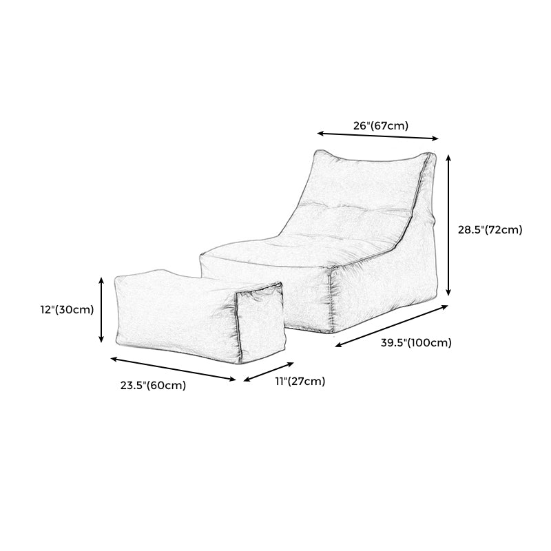 PU Leather Armless Chair 26.37" L x 39.37" W x 28.34" H Accent Chair for Living Room