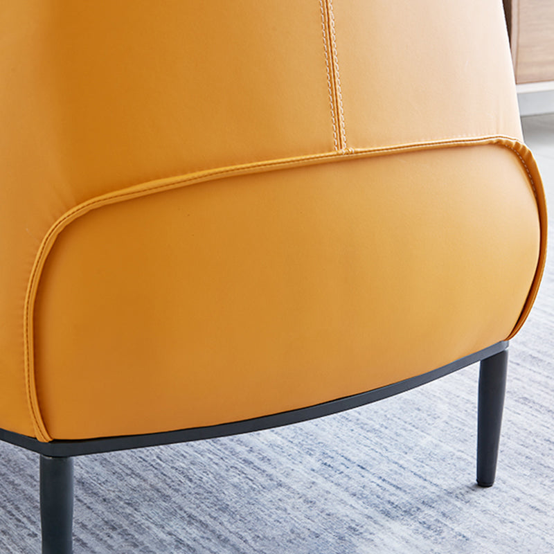 33.86"L x 33.06"W x 30.71"H Modern Tight Back Flared Arms Barrel Chair