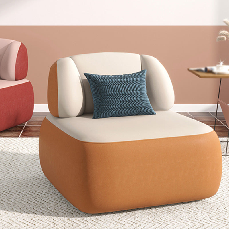 Fixed Back Armless with Fabric Seat Fabric Bedroom Patchwork Accent Chair