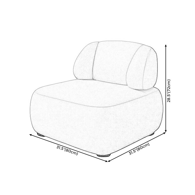 Fixed Back Armless with Fabric Seat Fabric Bedroom Patchwork Accent Chair