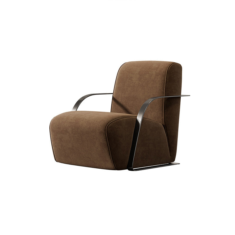 Tight Back Square Arms with Fabric Seat Arms Included Solid Color Arm Chair