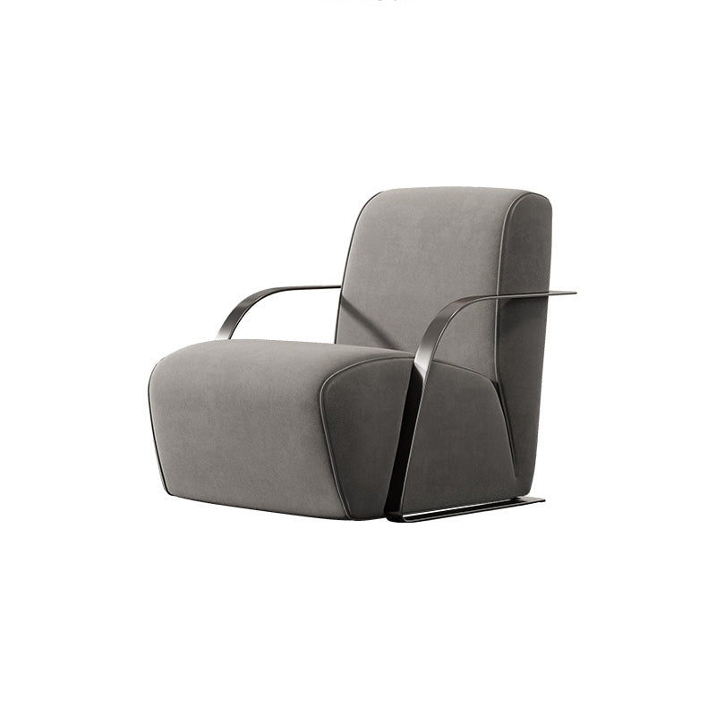 Tight Back Square Arms with Fabric Seat Arms Included Solid Color Arm Chair