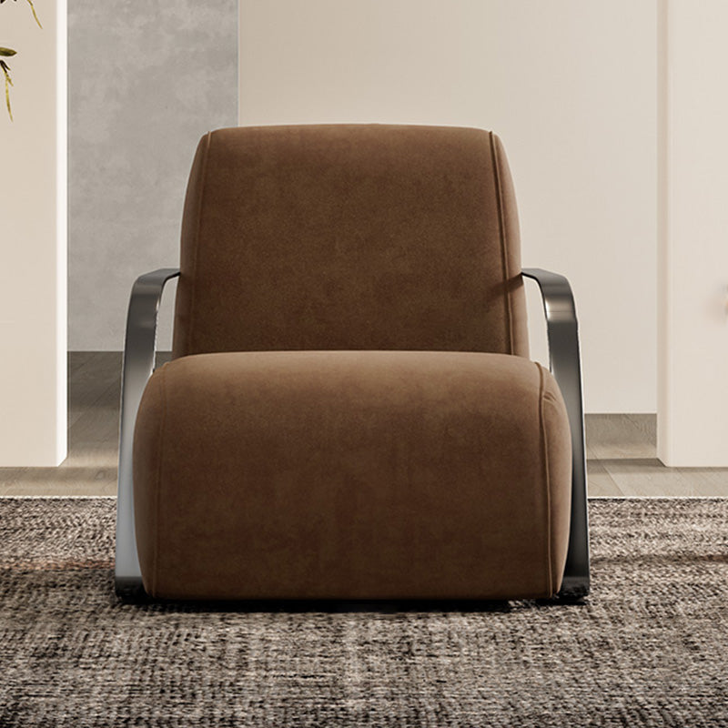 Tight Back Square Arms with Fabric Seat Arms Included Solid Color Arm Chair