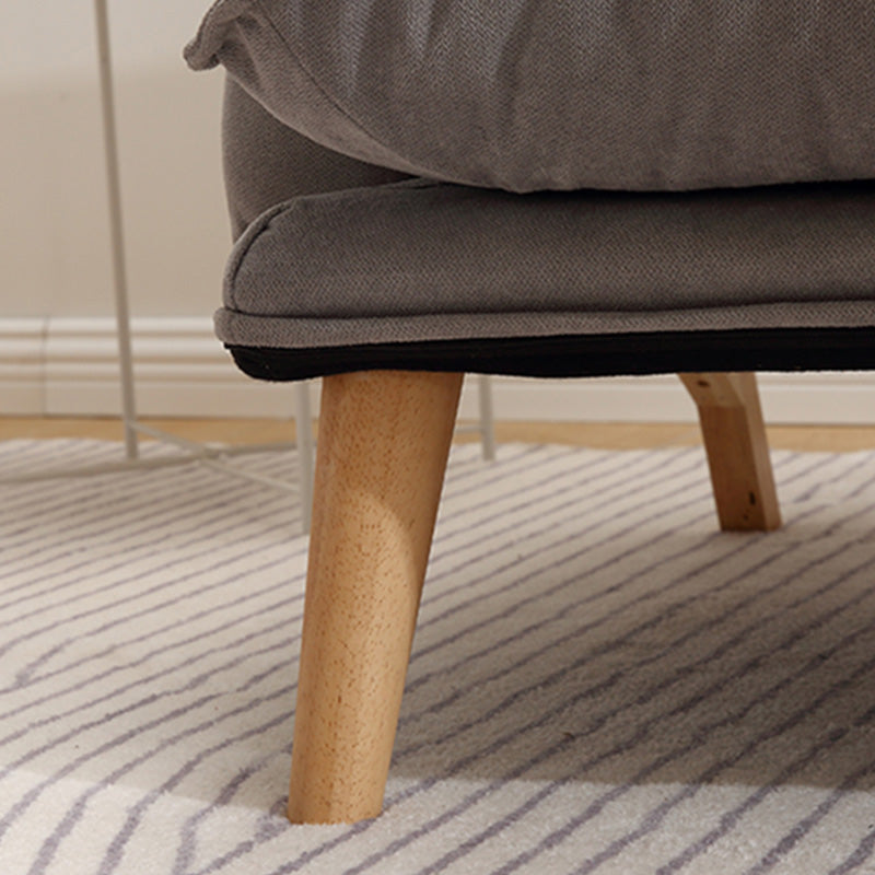 23.62" Wide Convertible Chair with Basic Four Legs Biscuit Back Armchair