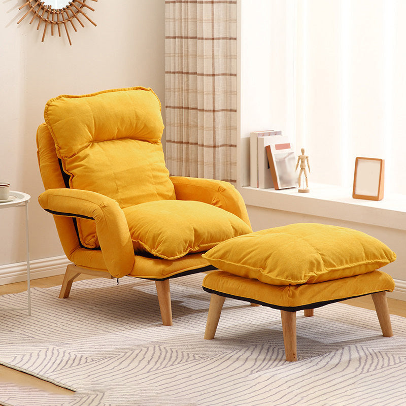 23.62" Wide Convertible Chair with Basic Four Legs Biscuit Back Armchair