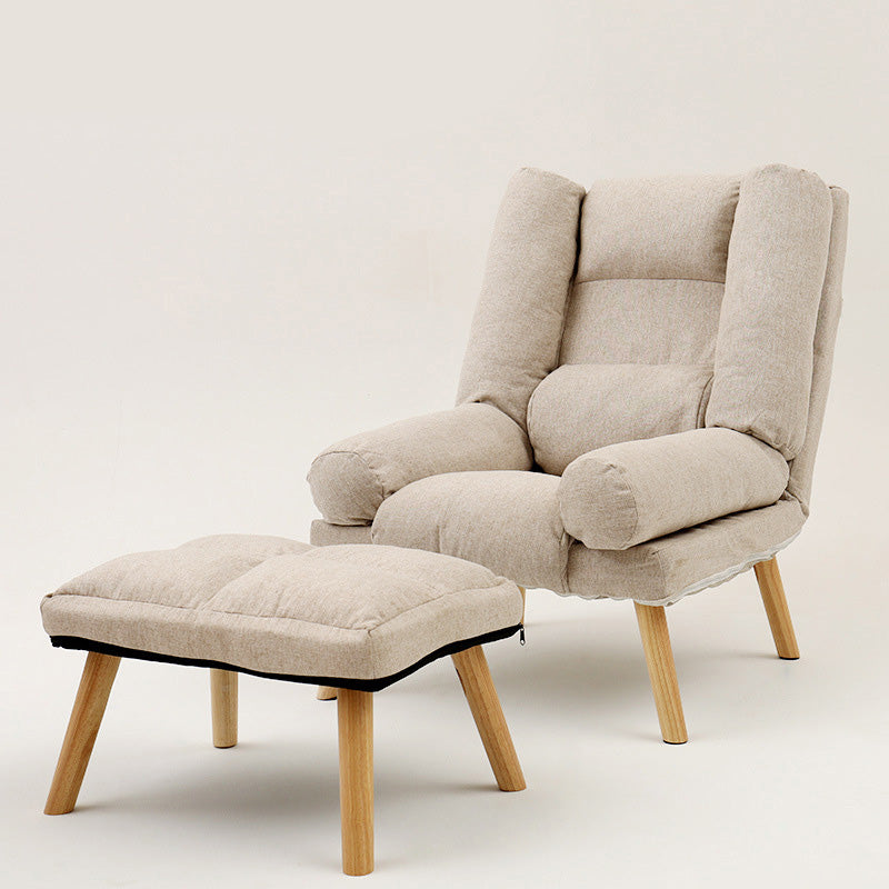 29.52"Wide Cotton Blend Arm Chair with Basic Four Legs Pillow Back Armchair