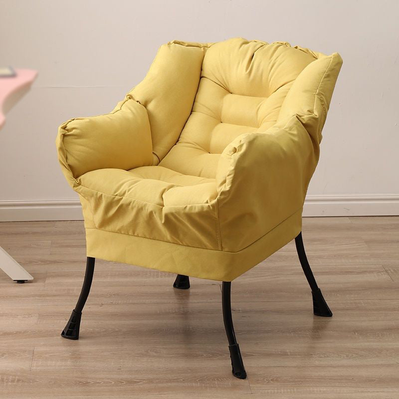 29.53"L x 27.56"W x 37.4"H Modern Sewn Pillow Back Sloped Arms Chair