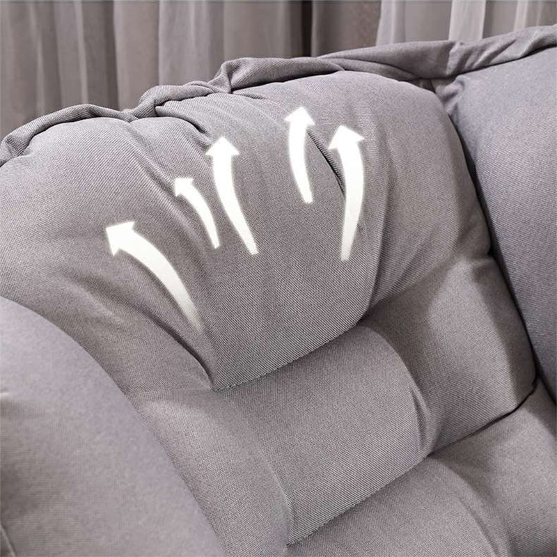 29.53"L x 27.56"W x 37.4"H Modern Sewn Pillow Back Sloped Arms Chair