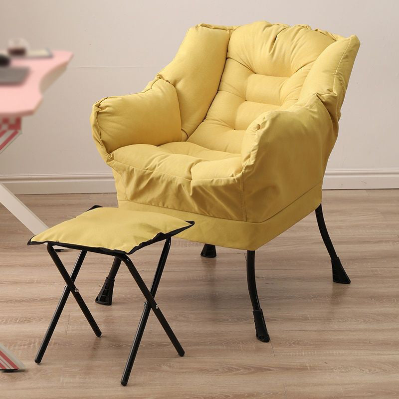 29.53"L x 27.56"W x 37.4"H Modern Sewn Pillow Back Sloped Arms Chair