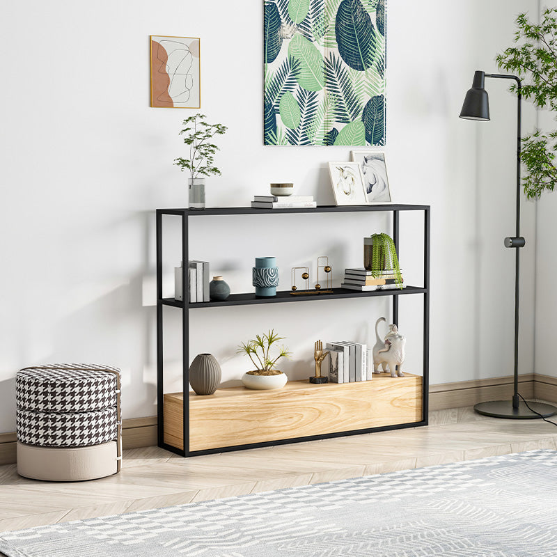 Contemporary Open Etagere Bookshelf with Metal and Shelf for Home