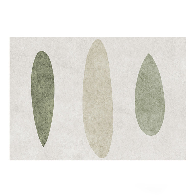 Light Green Color Piece Rug Polyester Modern Rug Washbale Rug for Drawing Room