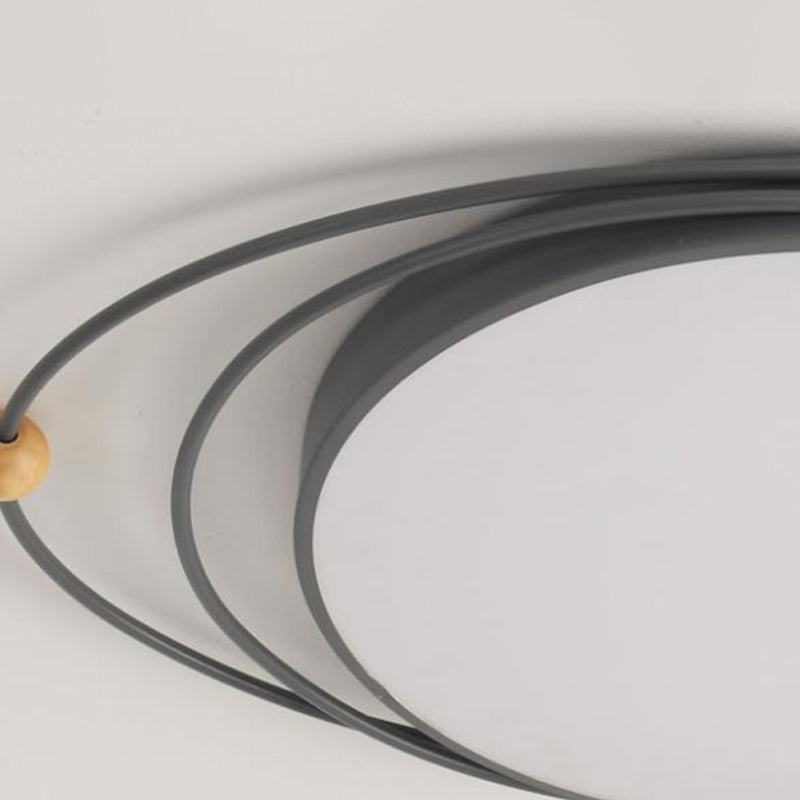 Modern Style Round Flush Mount Lamp Metal 1 Light Flush Mount Fixture