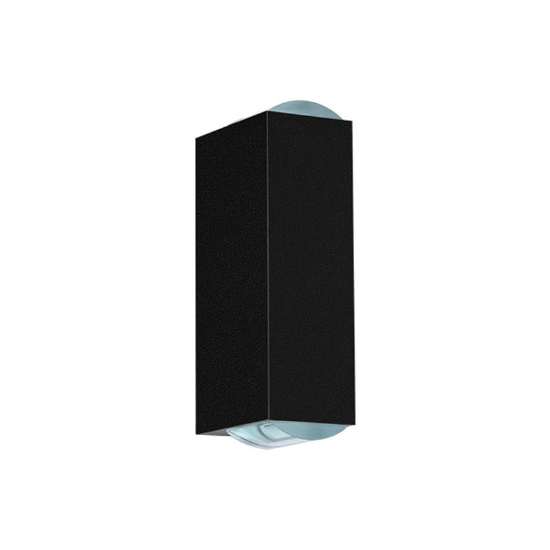 Modern Style Rectangular Wall Light Sconces Metal Multi Lights Wall Washer Sconce in Black