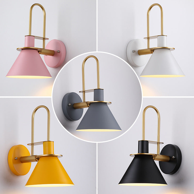 Modern Style Flared Wall Light Sconces Metal 1 Light Wall Lighting Ideas