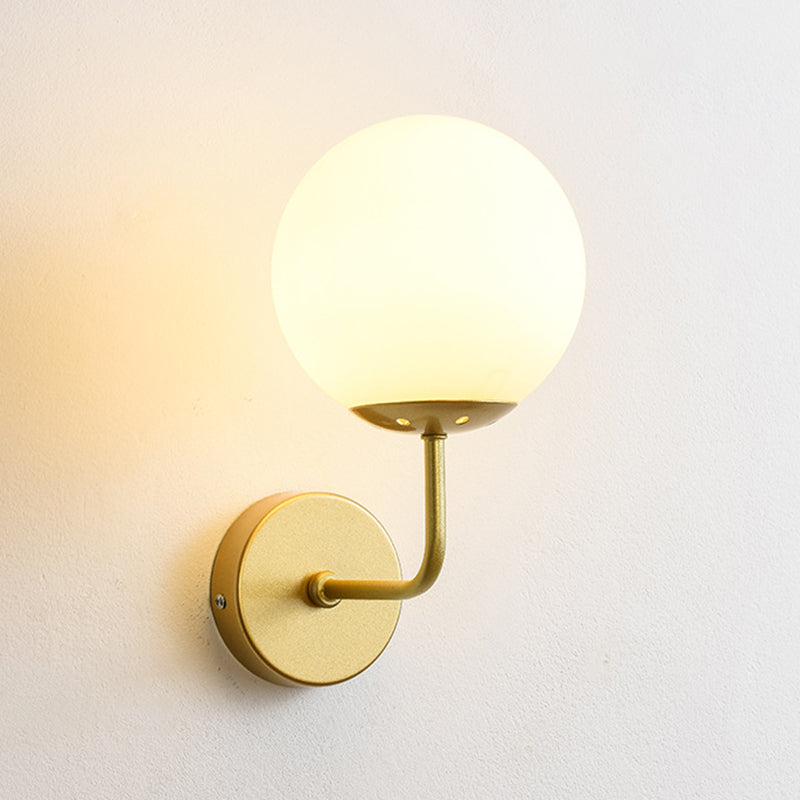 Modern Style Orb Wall Light Sconces Glass 1 Light Wall Lighting Ideas