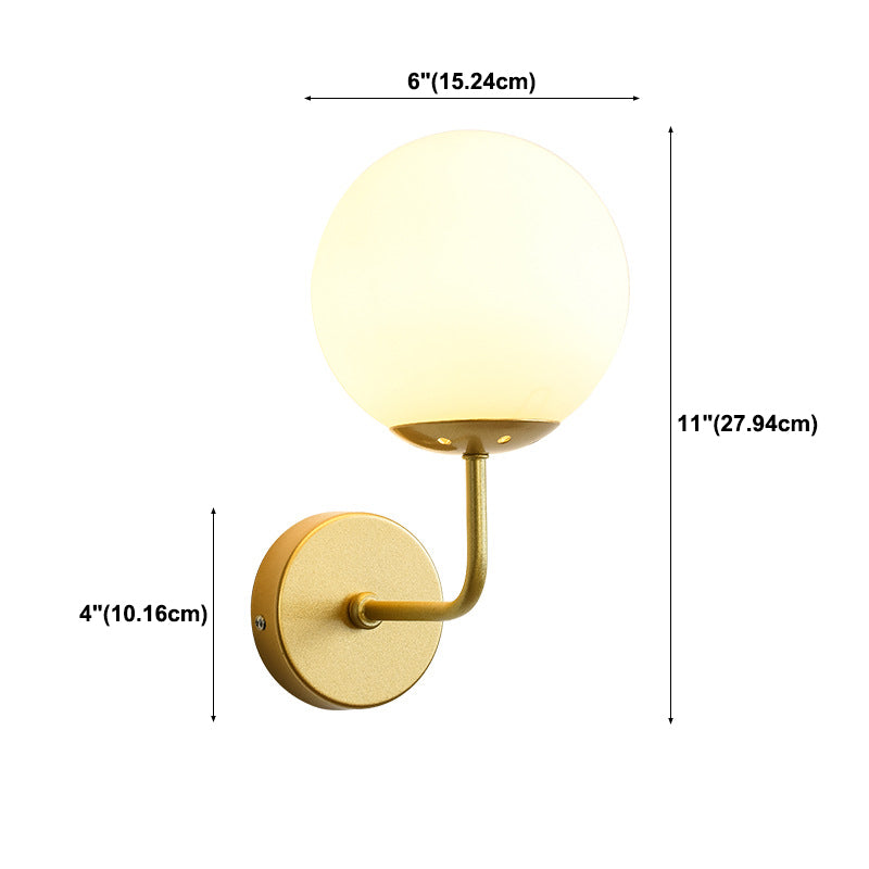 Modern Style Orb Wall Light Sconces Glass 1 Light Wall Lighting Ideas