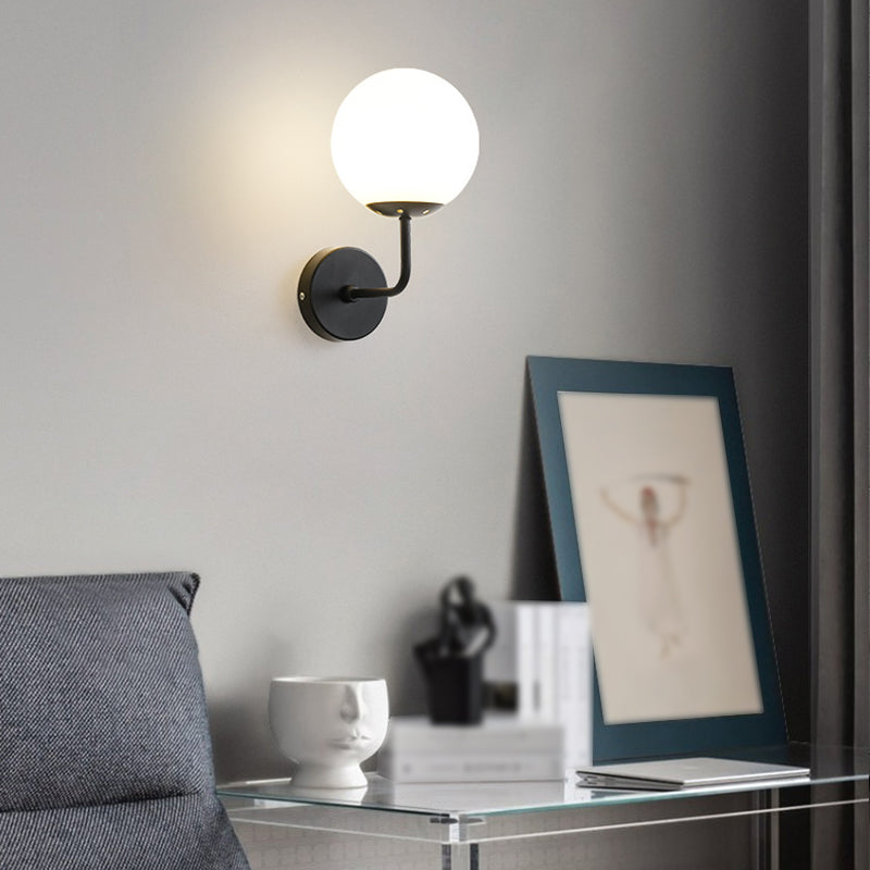 Modern Style Orb Wall Light Sconces Glass 1 Light Wall Lighting Ideas