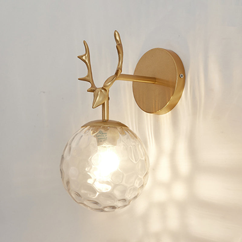 Simplicity Wall Lighting Fixture Round Glass Wall Light Sconce