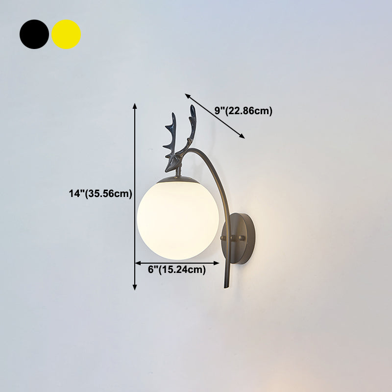 Simplicity Wall Lighting Fixture Round Glass Wall Light Sconce