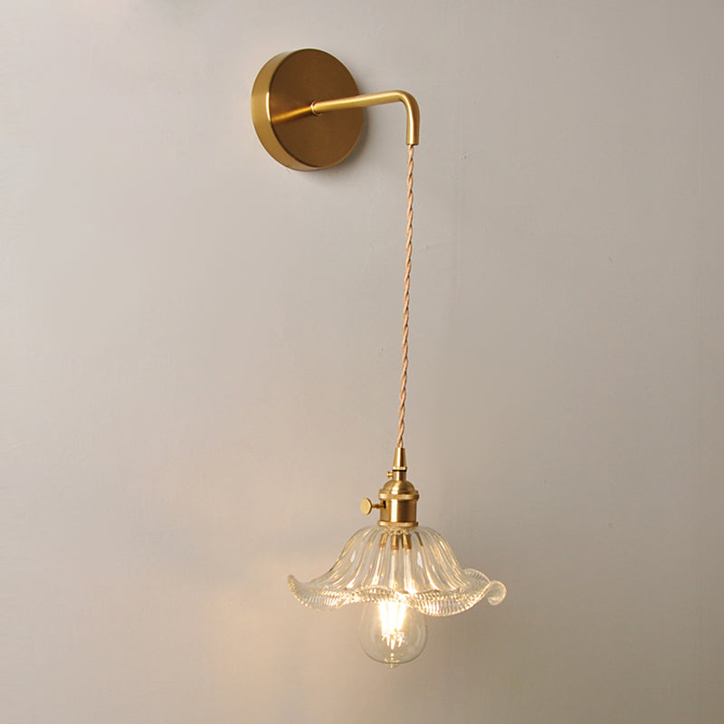 Modern Style Glass Shade Wall Light Sconce Creative Wall Light Fixture for Bedroom